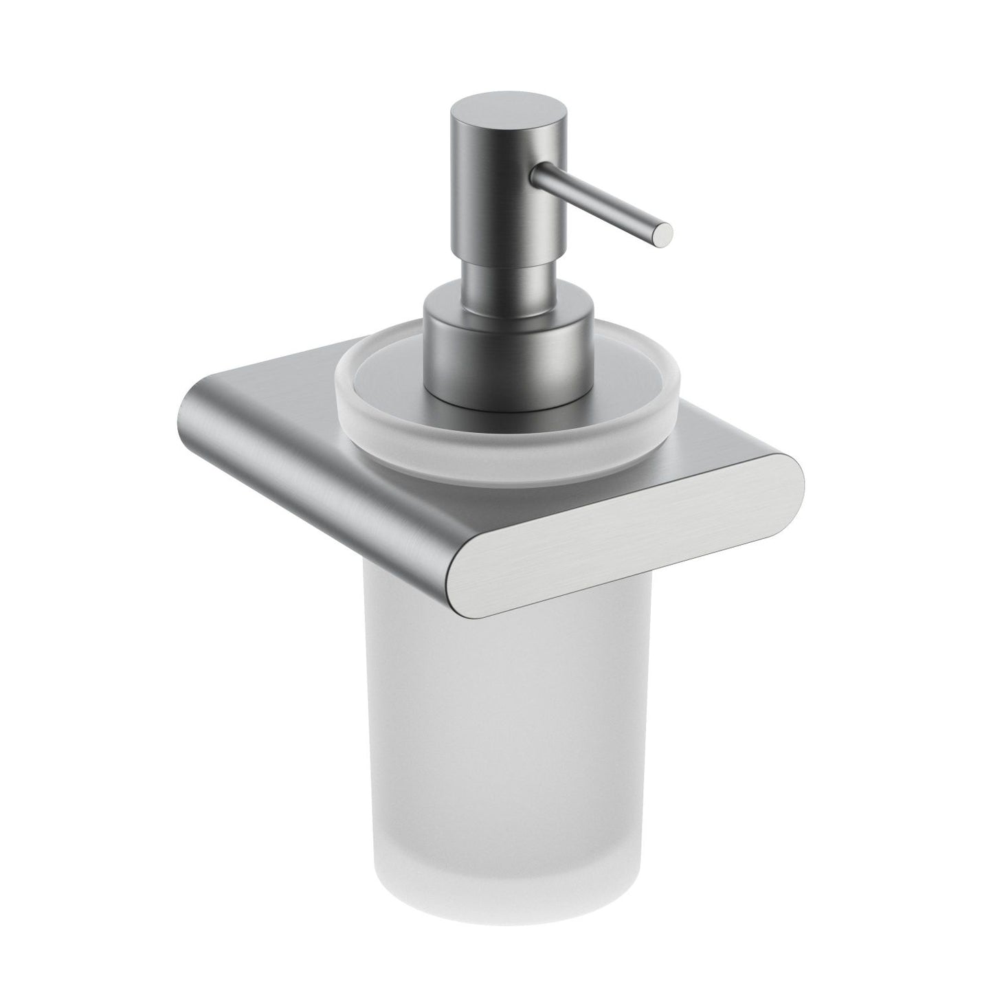Premium Zinc Alloy and Frosted Glass Soap Dispenser AA400039