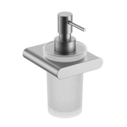 Premium Zinc Alloy and Frosted Glass Soap Dispenser AA400039