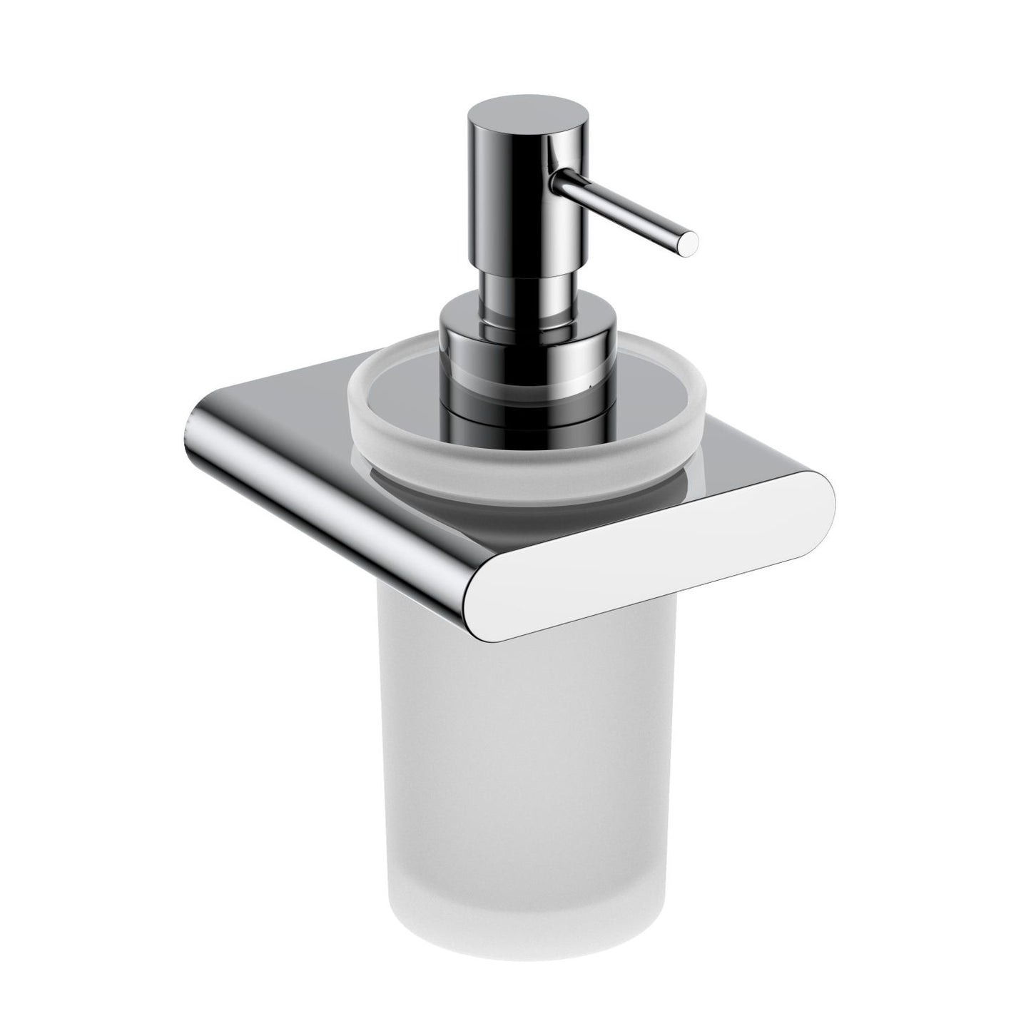 Premium Zinc Alloy and Frosted Glass Soap Dispenser AA400039