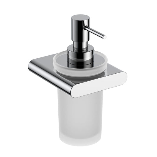 Premium Zinc Alloy and Frosted Glass Soap Dispenser AA400039
