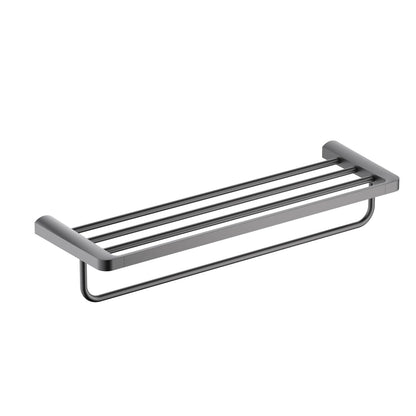 Rust-Resistant Bathroom Towel Rack with Storage Shelf AA420058
