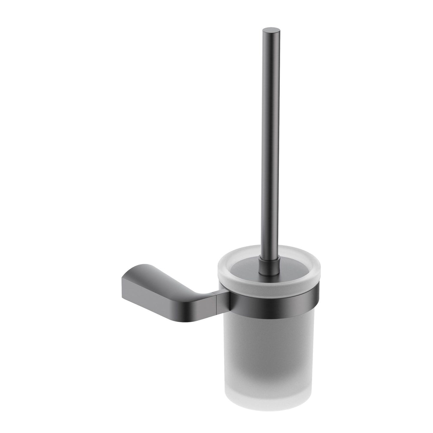 Elegant Bathroom Toilet Brush with Frosted Glass Cup AA420061