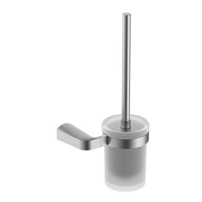 Elegant Bathroom Toilet Brush with Frosted Glass Cup AA420061