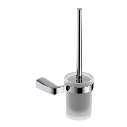 Elegant Bathroom Toilet Brush with Frosted Glass Cup AA420061