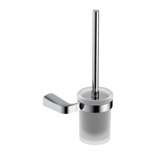 Elegant Bathroom Toilet Brush with Frosted Glass Cup AA420061
