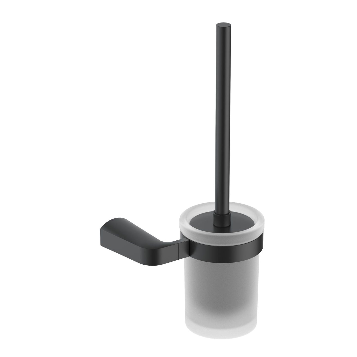Elegant Bathroom Toilet Brush with Frosted Glass Cup AA420061