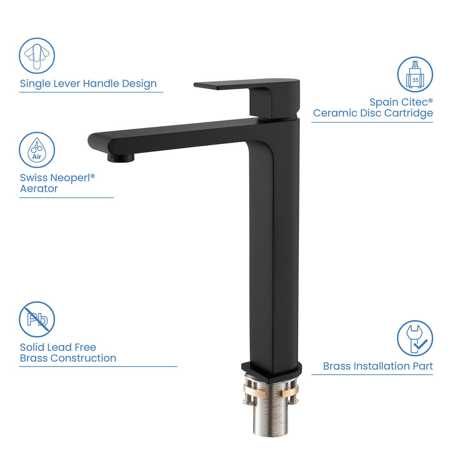 Blaze Vessel basin mixer AT010012