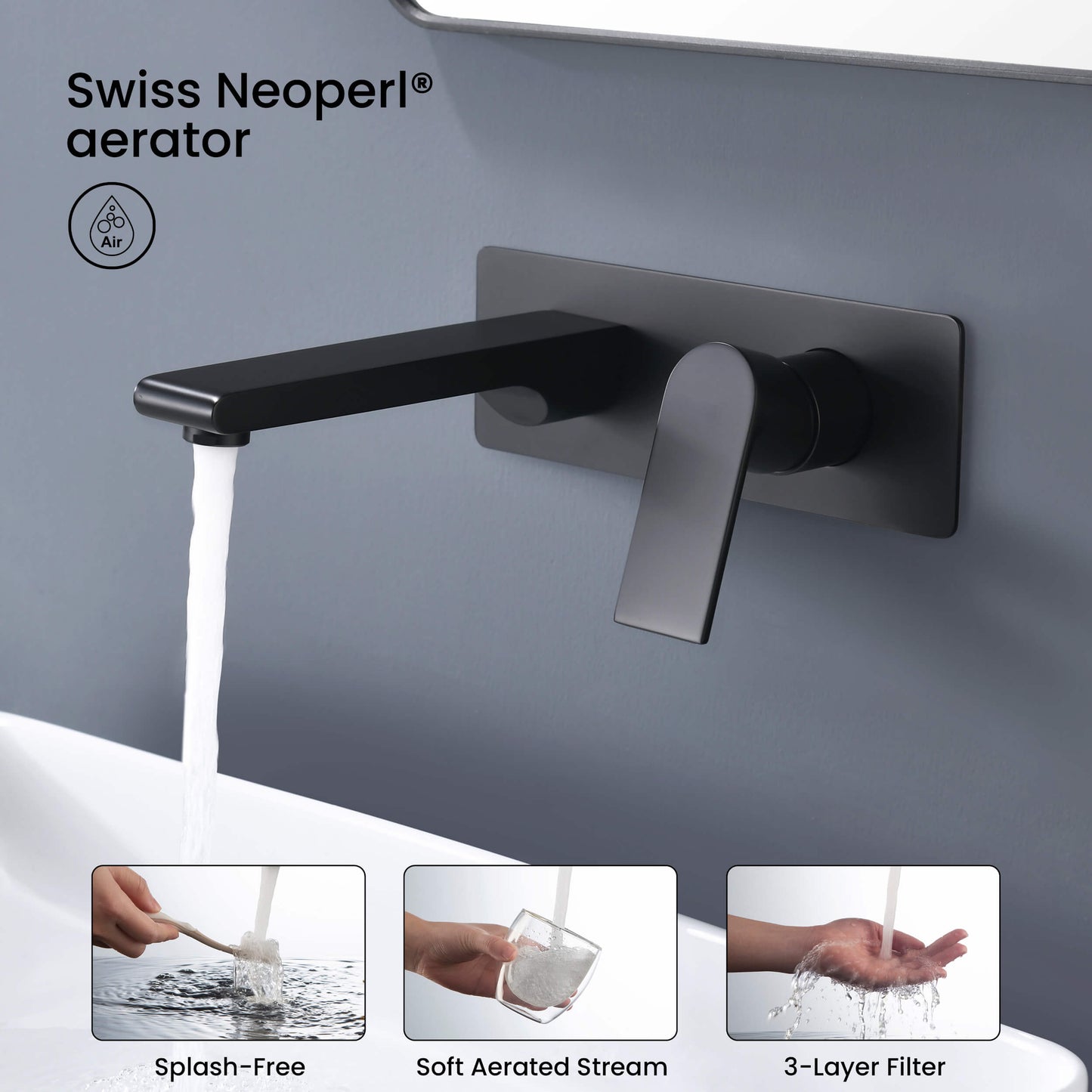 Aquavit Blaze Series Wall-Concealed Basin Mixer AT010015