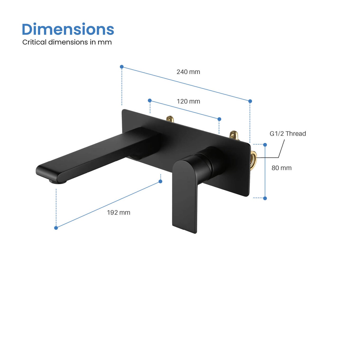 Blaze Wall concealed basin mixer AT010015