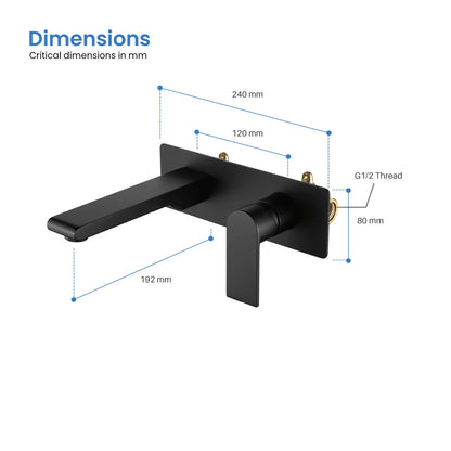 Blaze Wall concealed basin mixer AT010015
