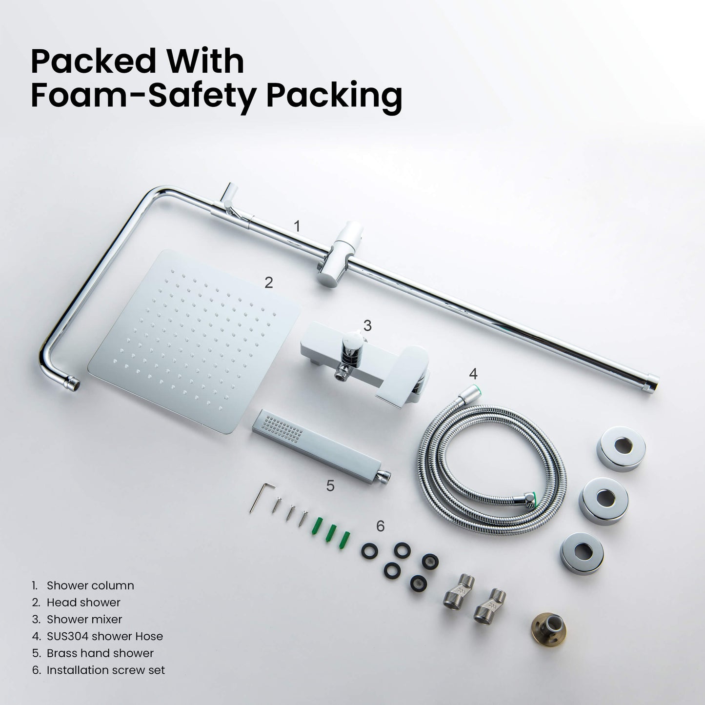 Blaze wall mounted Shower column with 2 outlets AT010064