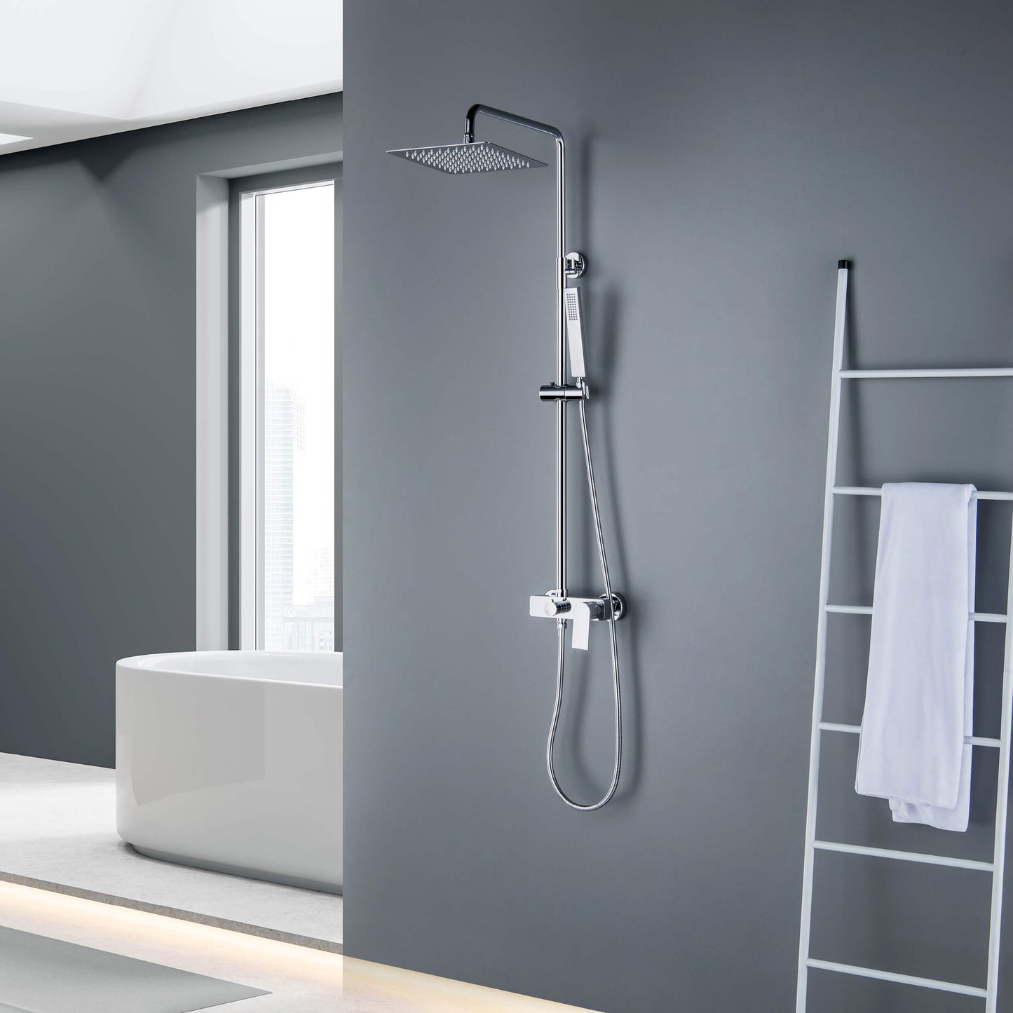 Blaze wall mounted Shower column with 2 outlets AT010064