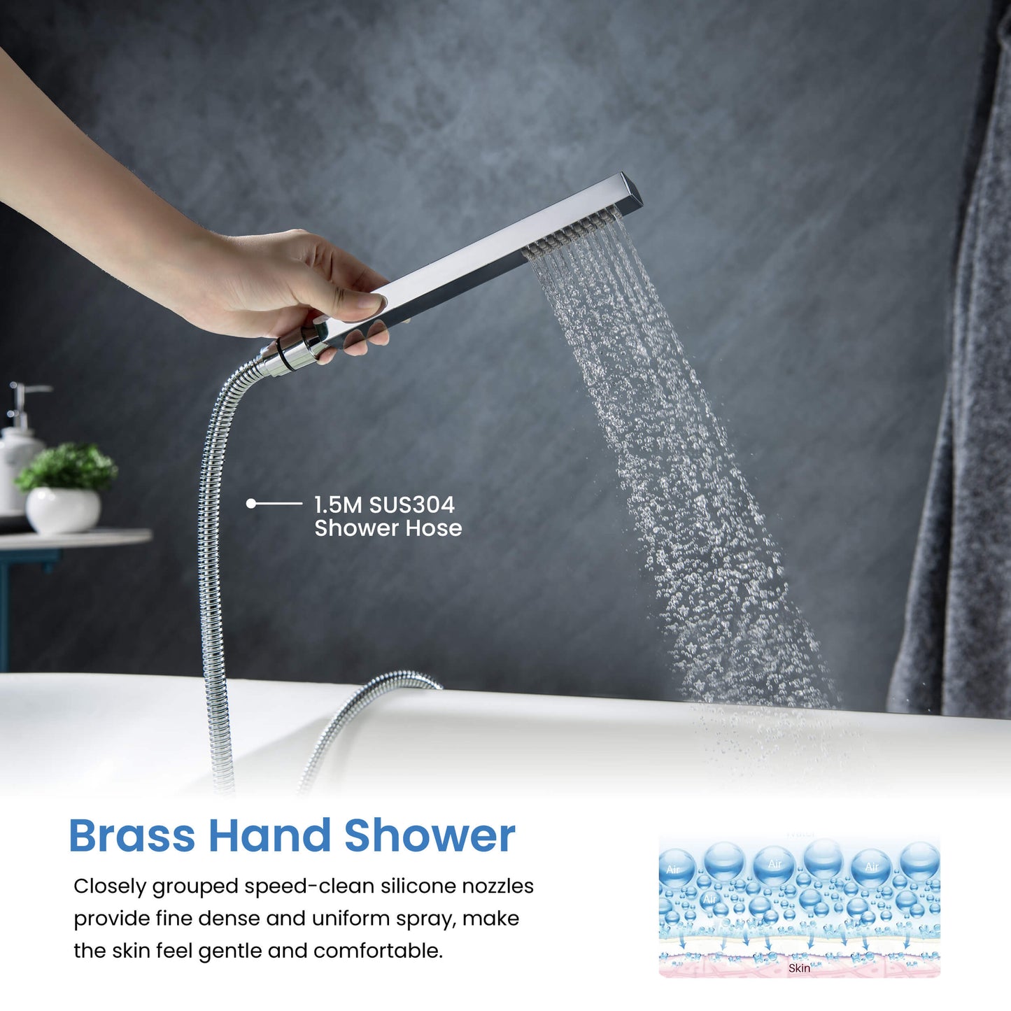 Blaze wall mounted Shower column with 2 outlets AT010064