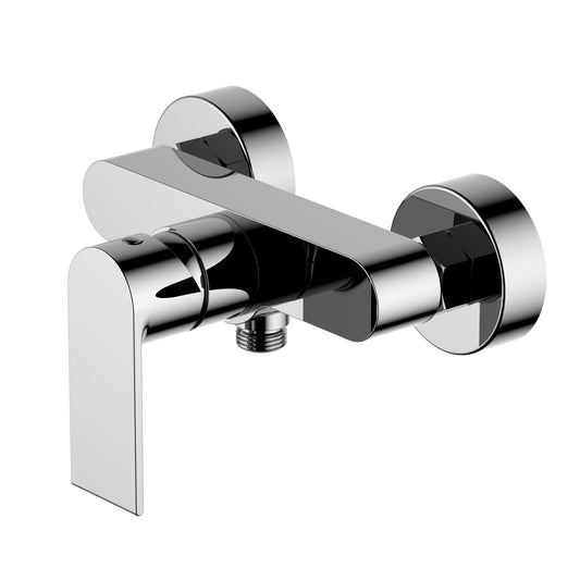 AT012100 solid brass wall-mounted shower mixer in chrome finish