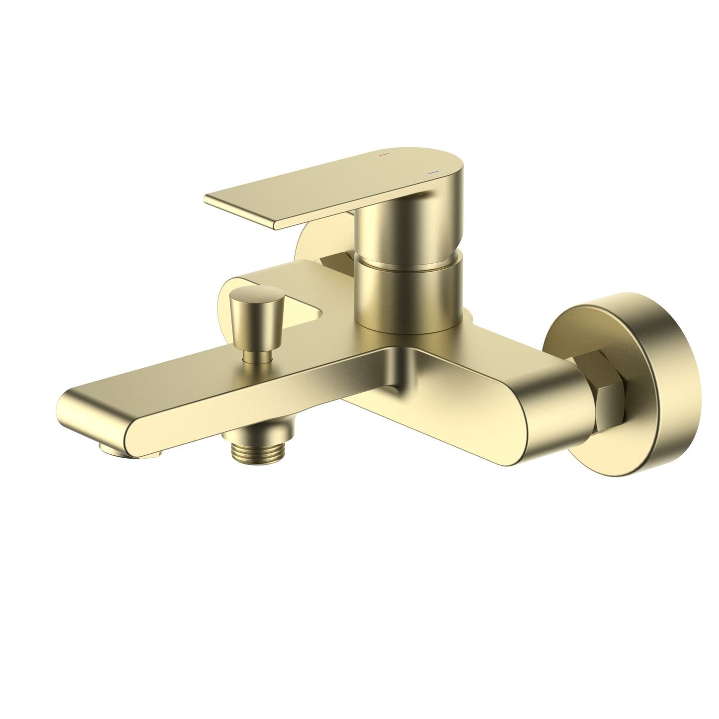 AT012200 wall-mounted bath and shower mixer in brushed gold finish
