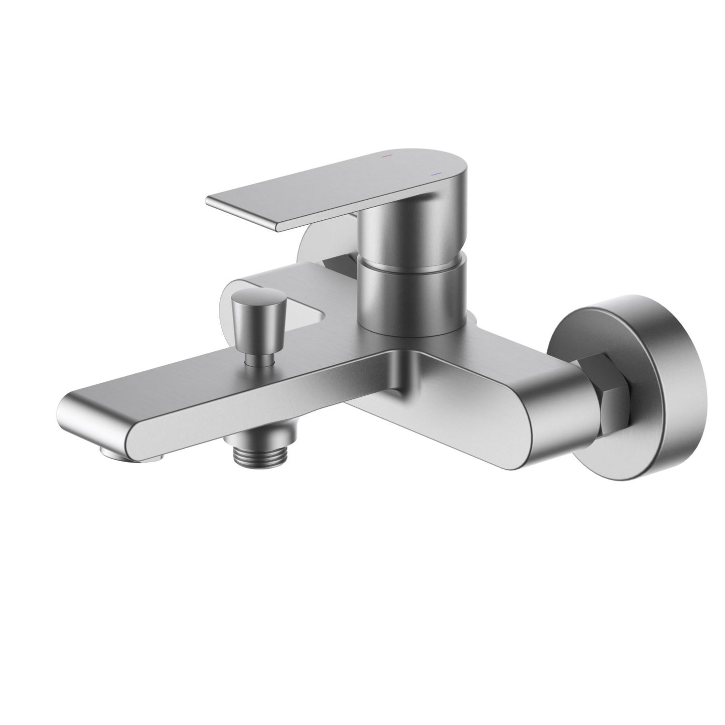 AT012200 single-handle bath shower mixer in brushed nickel finish