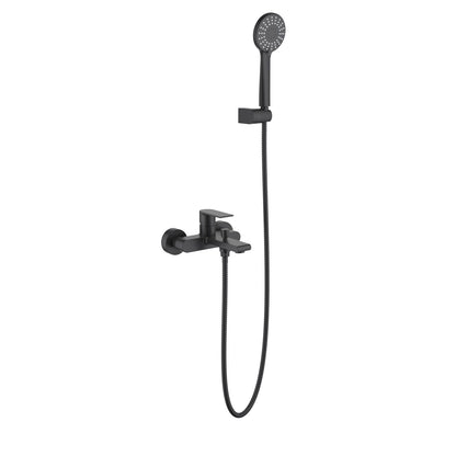 AT012202 bath shower mixer set with hand shower in matte black finish
