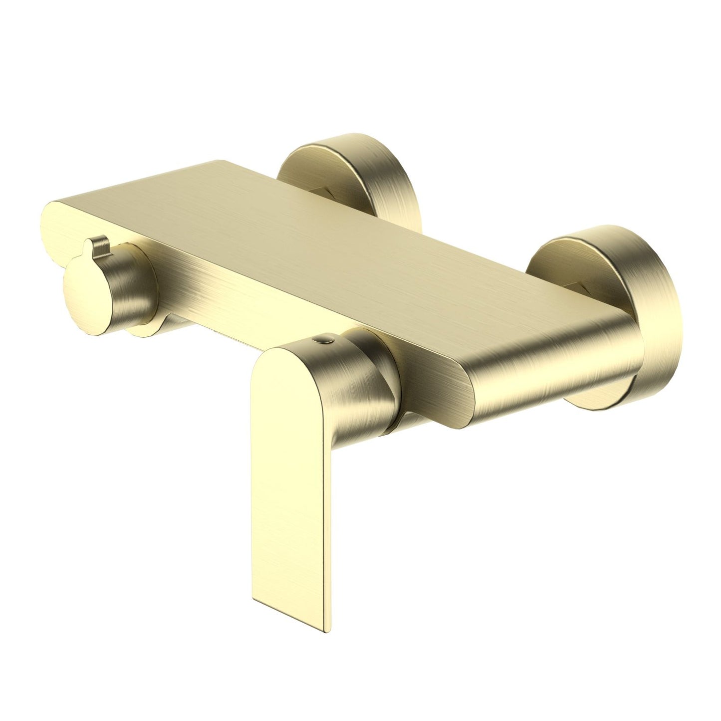 AT012300 wall-mounted waterfall bath mixer in brushed gold finish