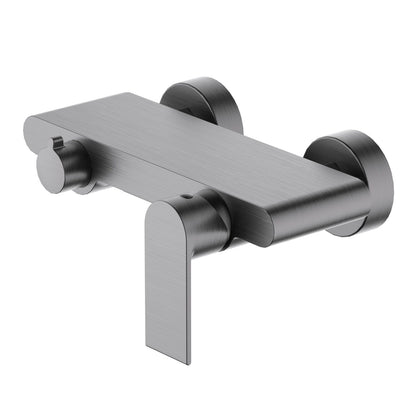 AT012300 brass bath shower mixer in brushed gunmetal finish