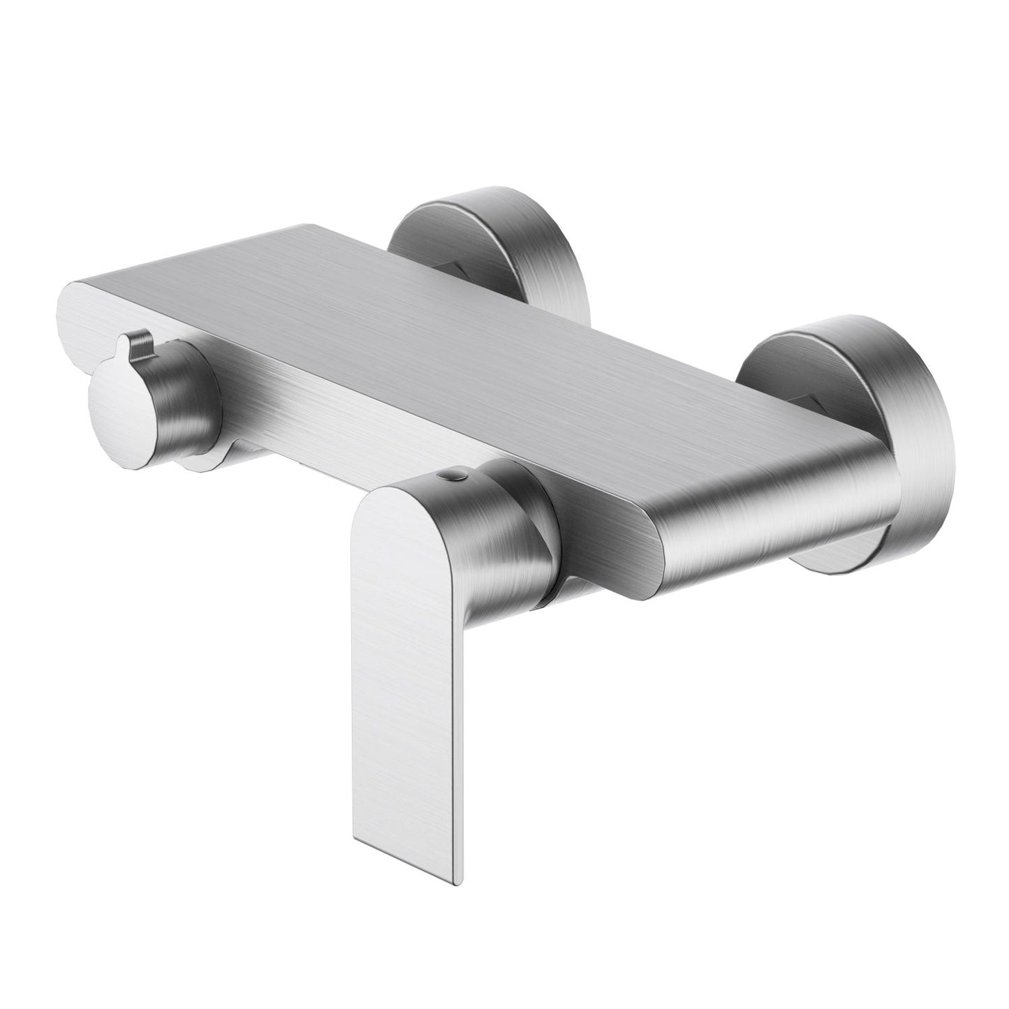 AT012300 two-outlet waterfall bath mixer in brushed nickel finish