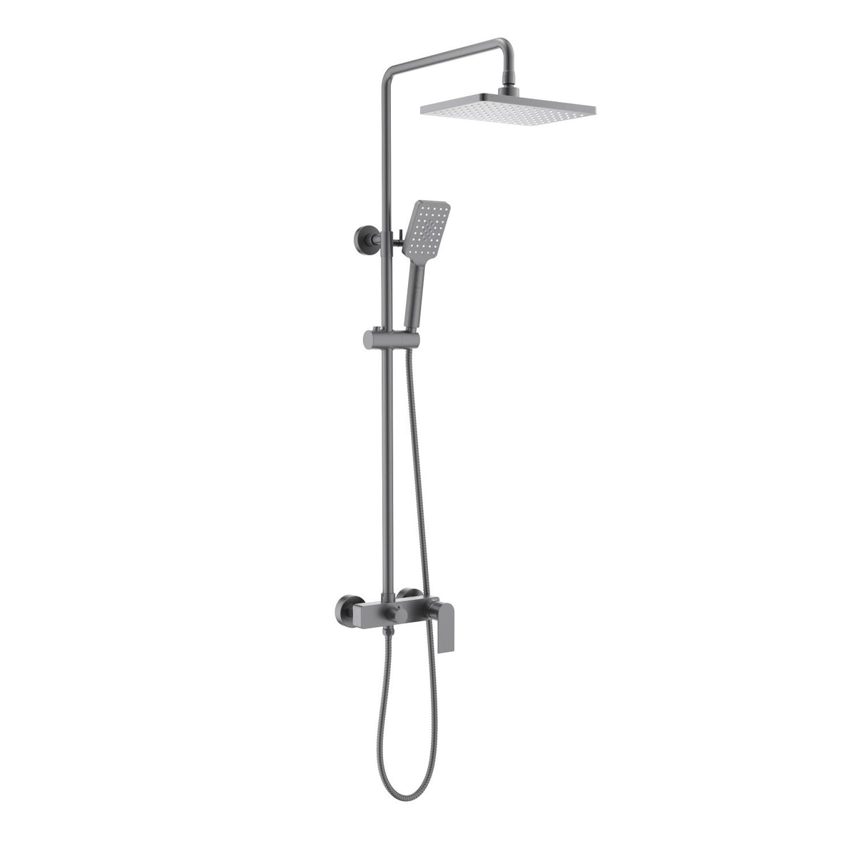 Aquavit Blaze brushed gunmetal solid brass two-outlet shower column AT016201