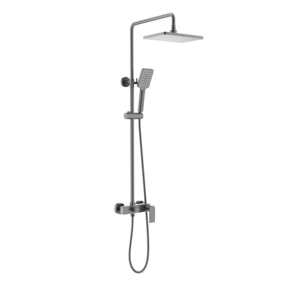 Aquavit Blaze brushed gunmetal solid brass two-outlet shower column AT016201