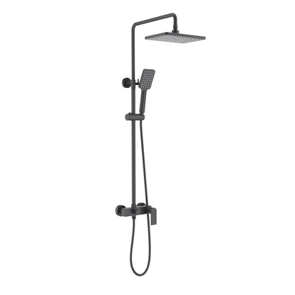 Aquavit Blaze matte black solid brass two-outlet shower column AT016201