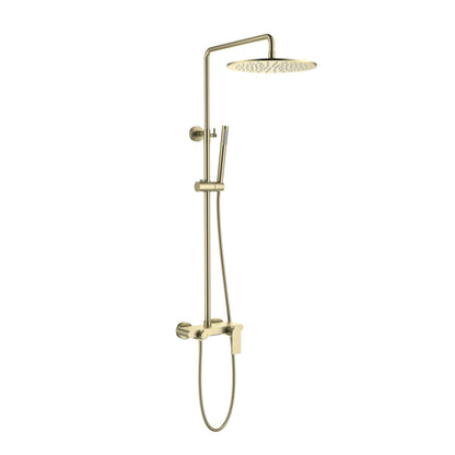 Aquavit Blaze brushed gold three-outlet shower column with hidden waterfall spout AT016301