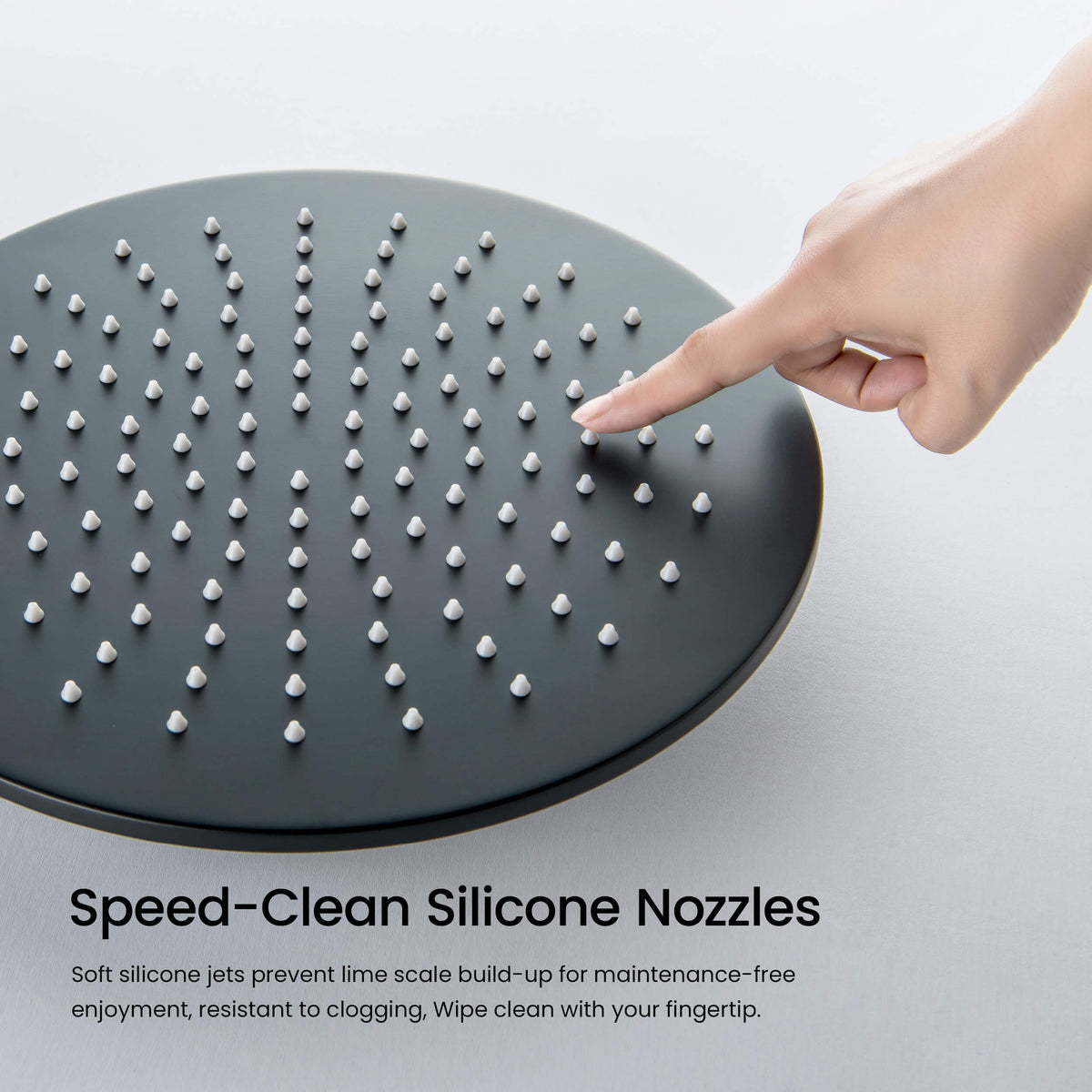 Aquavit Blaze SUS304 head shower with easy-clean silicone nozzles AT016301