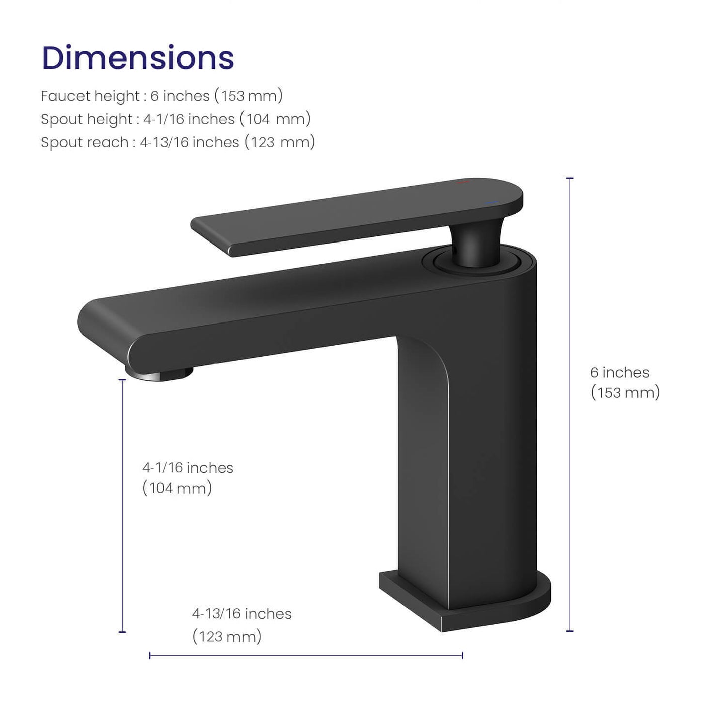 Elate Single handle basin mixer AT020011