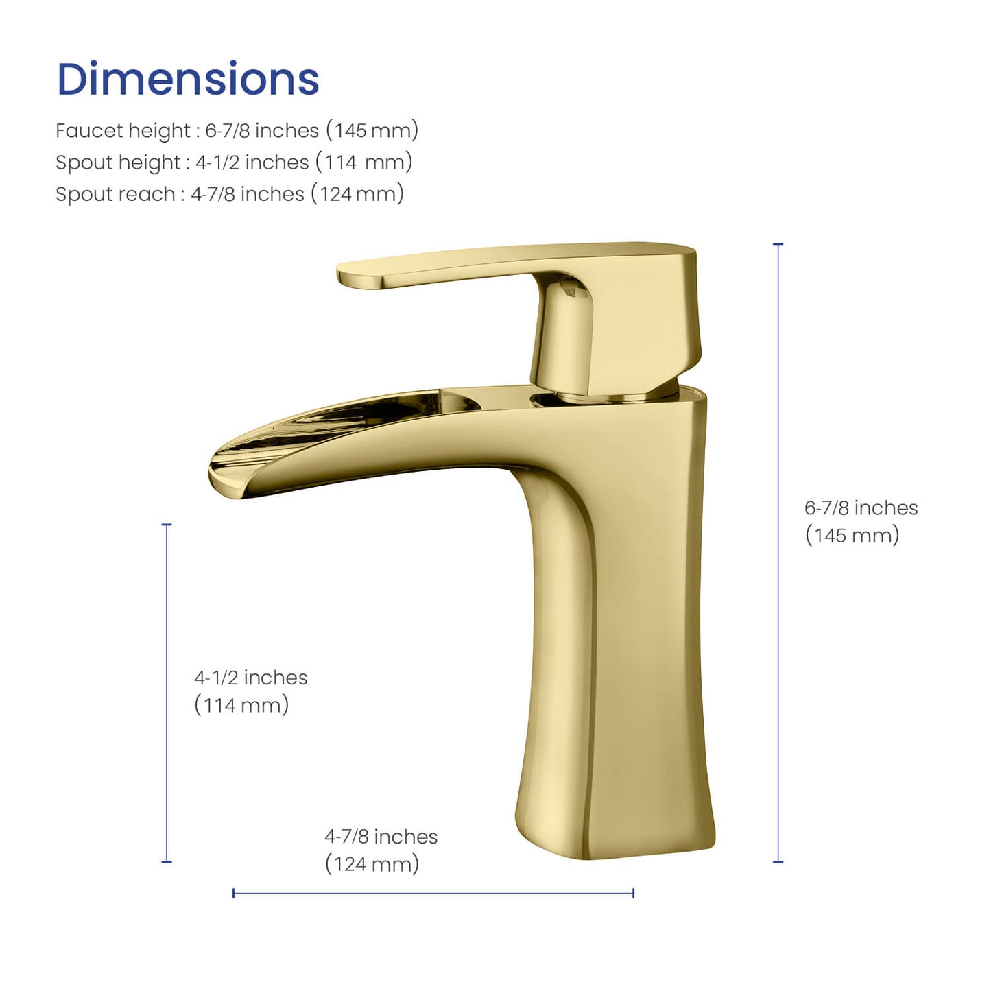 Cascade Single hole basin faucet AT030011