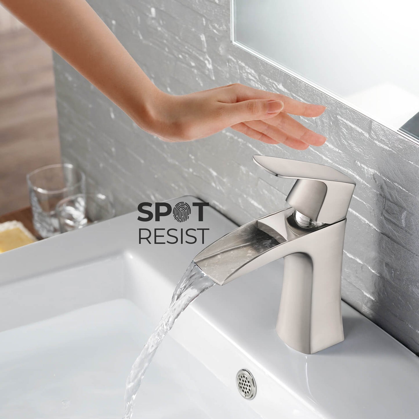Cascade Single hole basin faucet AT030011