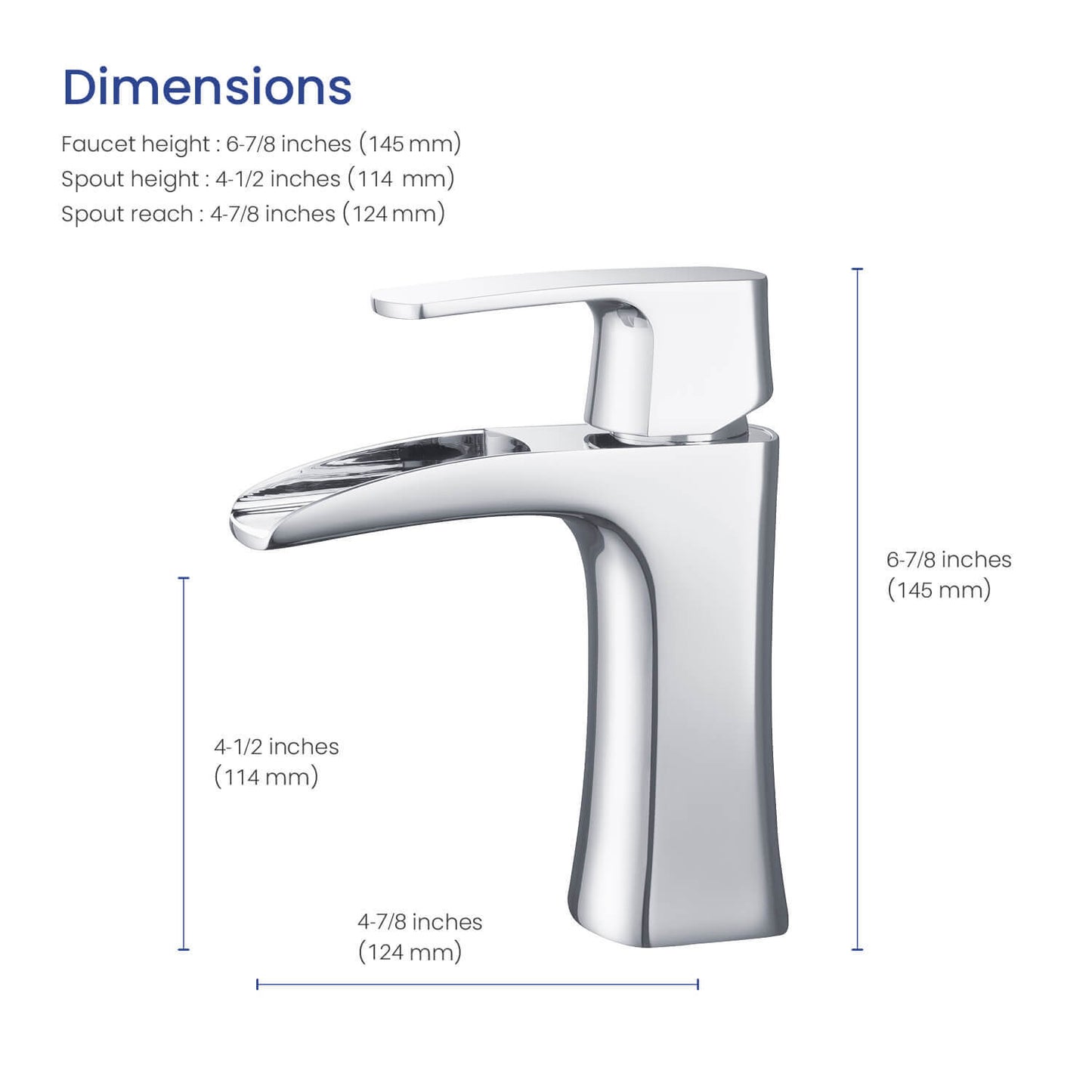 Cascade Single hole basin faucet AT030011