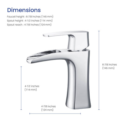 Cascade Single hole basin faucet AT030011