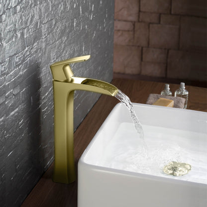 Cascade Single hole vessel basin faucet AT030012
