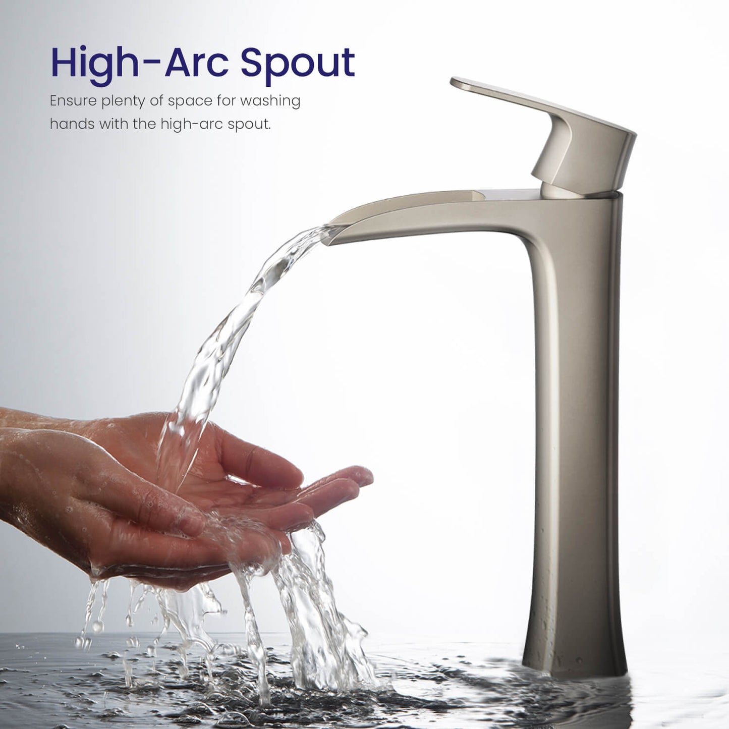 Cascade Single hole vessel basin faucet AT030012