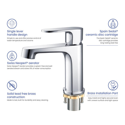Tender Single hole basin faucet AT040011