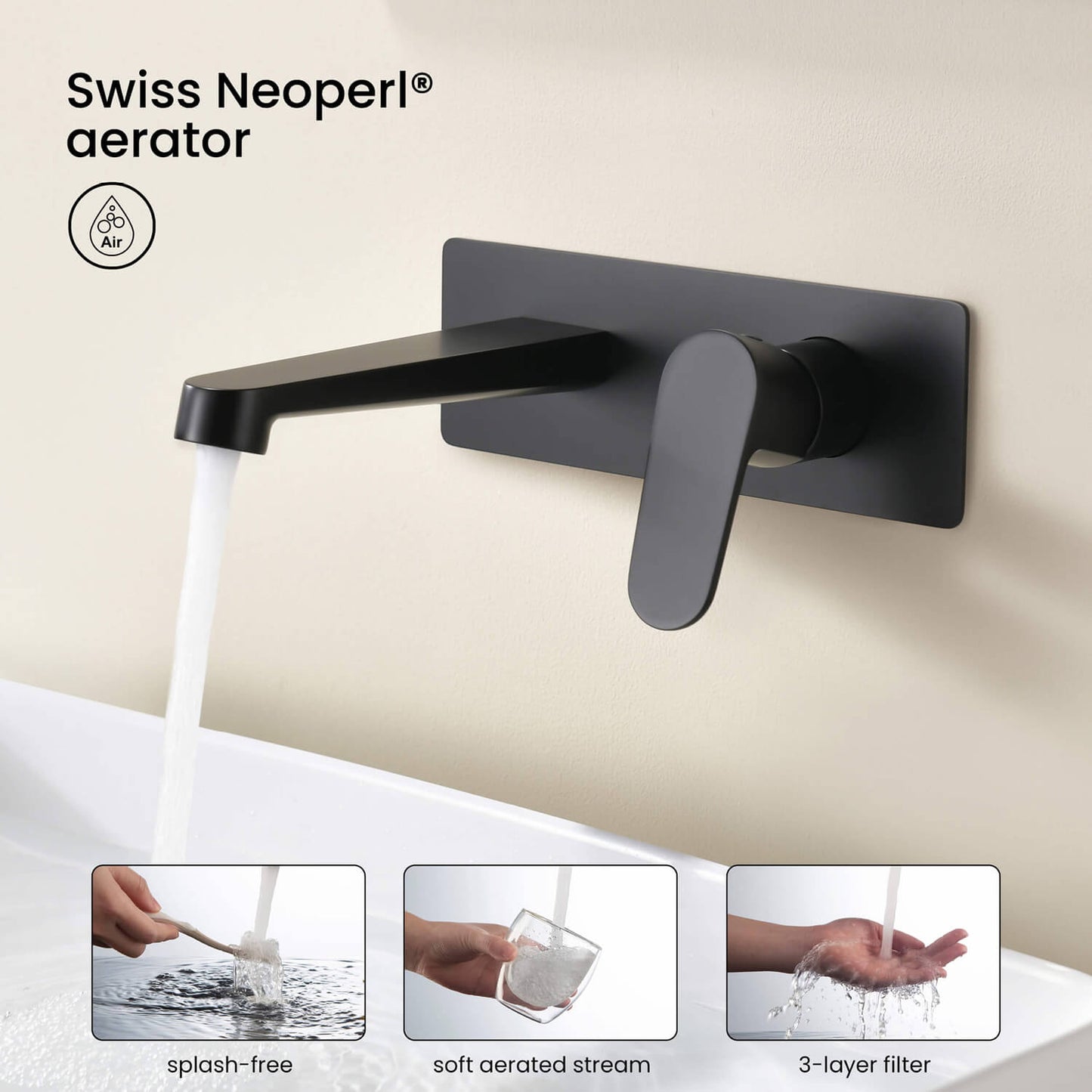 Tender Wall concealed basin mixer AT040015