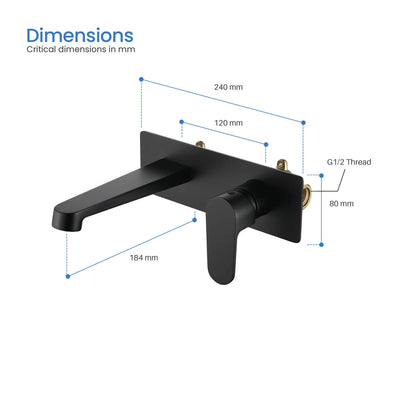 Tender Wall concealed basin mixer AT040015