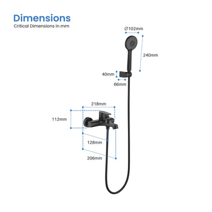 Tender Bath shower mixer with 3-way hand shower set AT040122