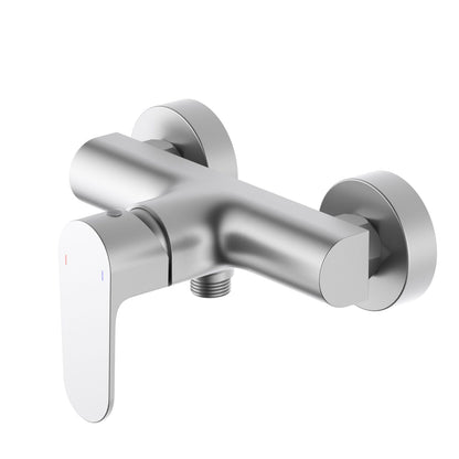 AT042100 contemporary shower mixer in brushed nickel finish
