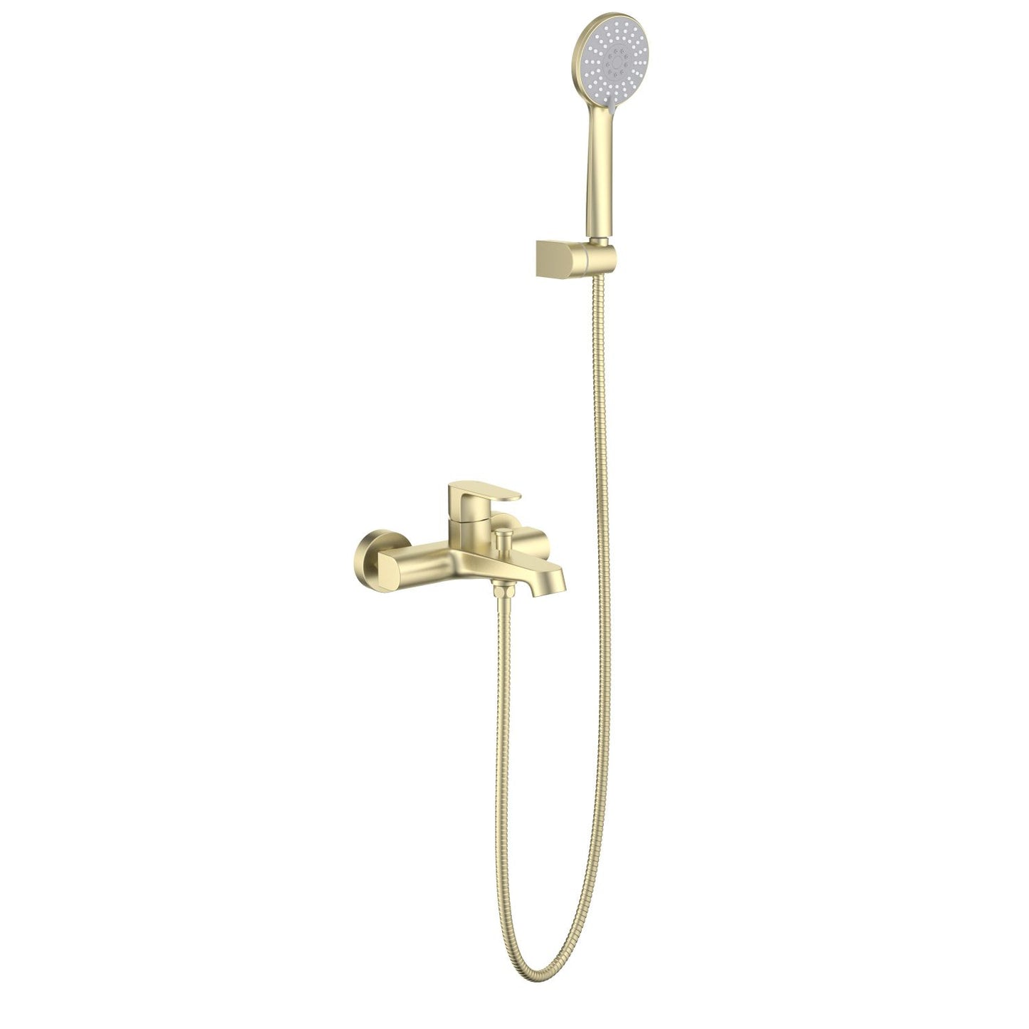 Aquavit Tender Series brushed gold bath shower mixer set with 3-function hand shower AT042201