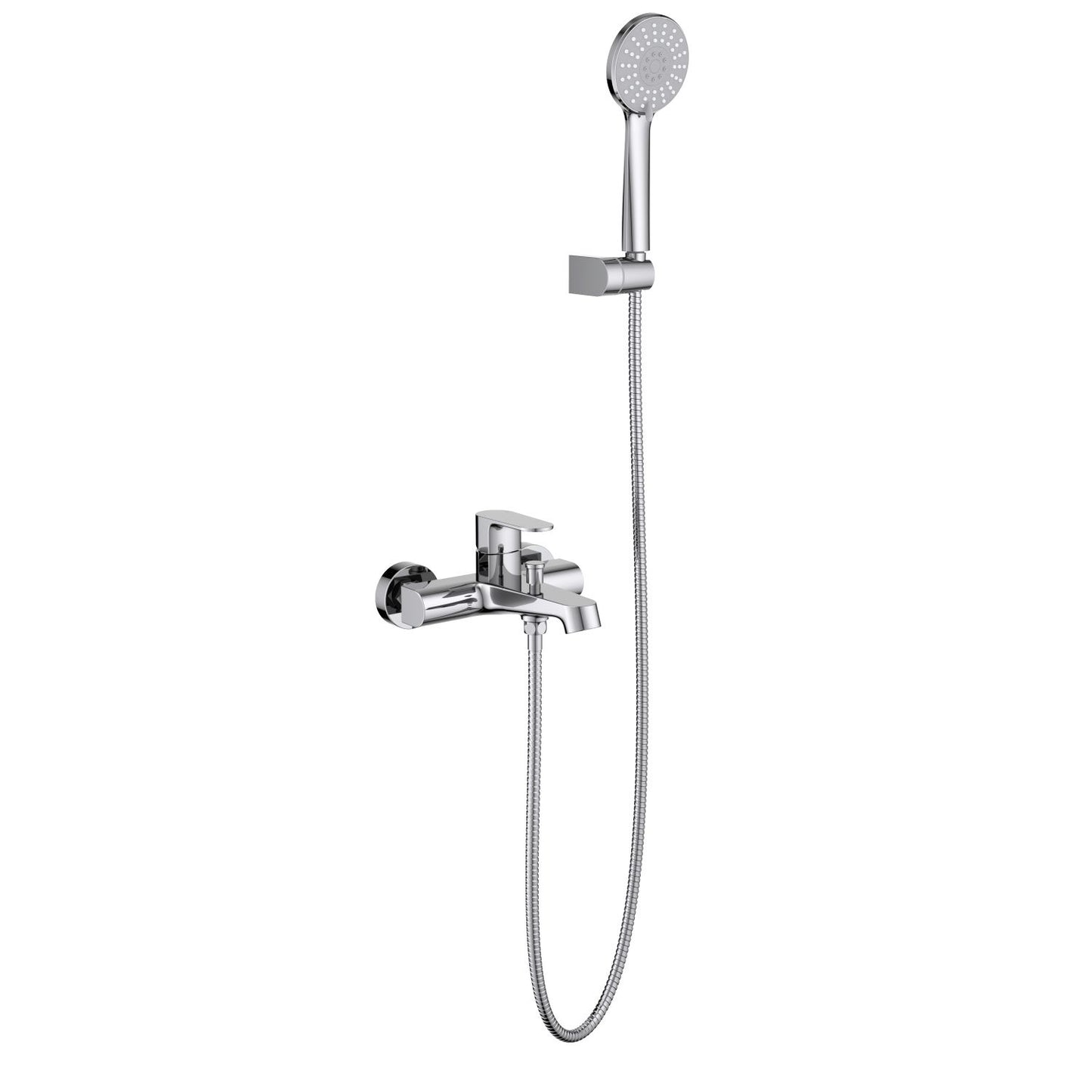 Aquavit Tender Series chrome bath shower mixer set with 3-function hand shower AT042201