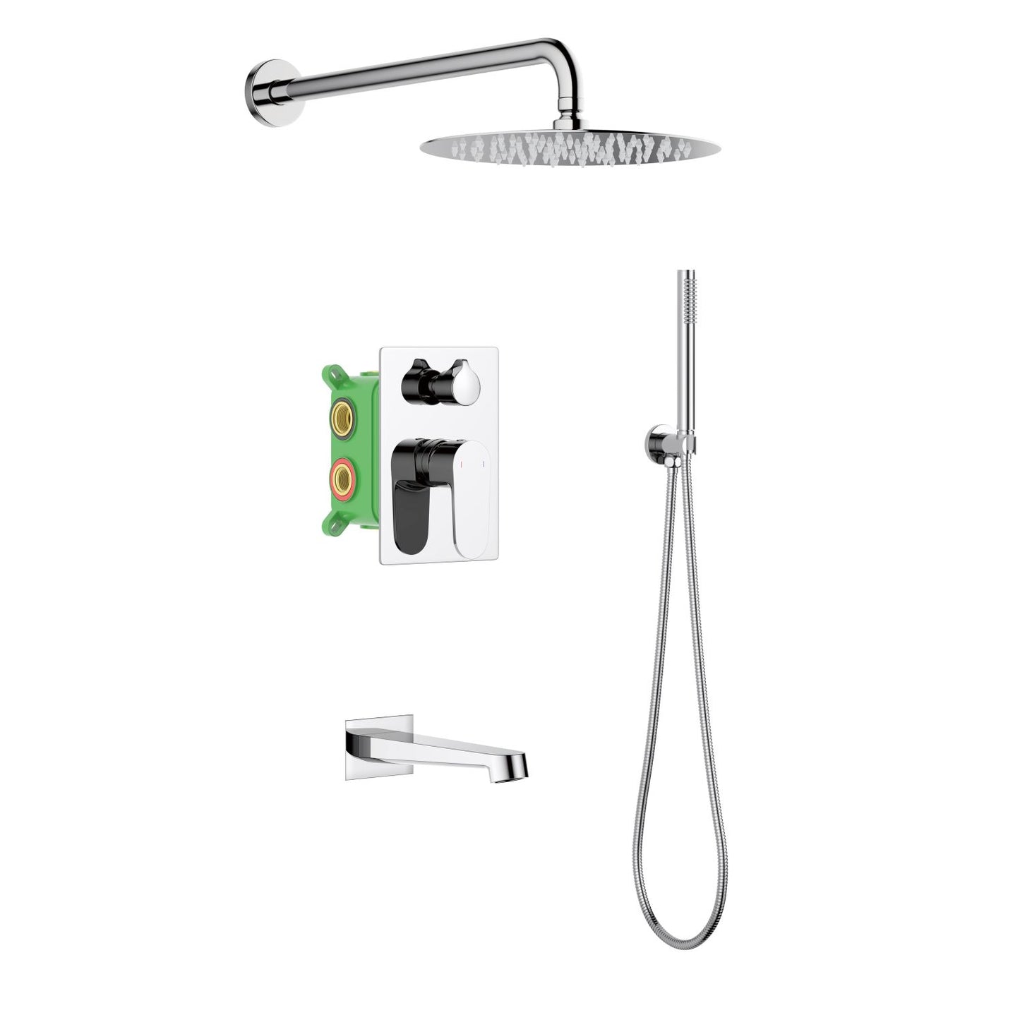 Tender Concealed shower mixer 3 outlet with spout  AT0422301
