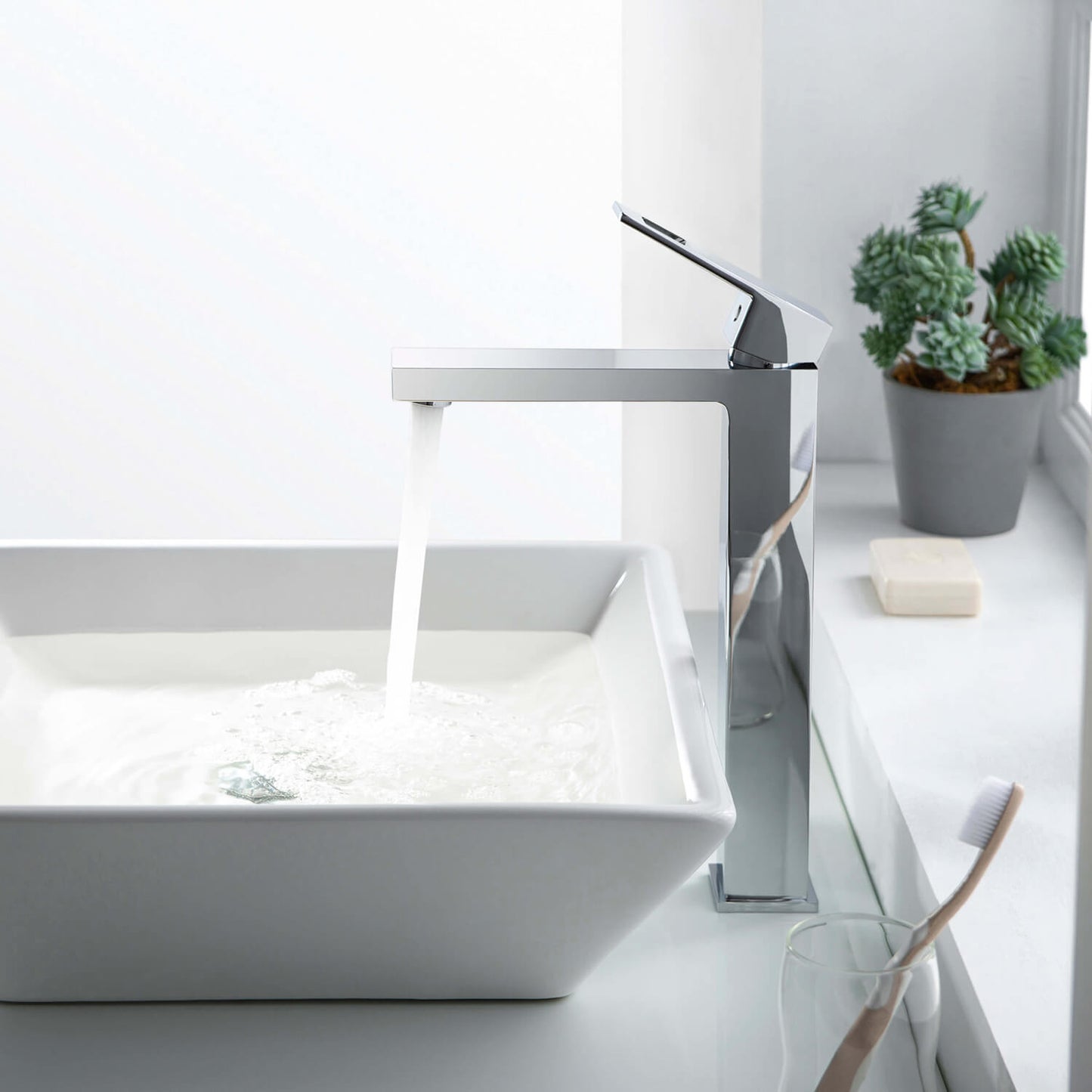 Hollow single handle high basin faucet AT060012