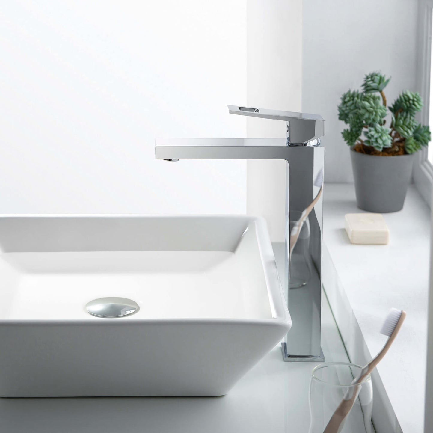 Hollow single handle high basin faucet AT060012