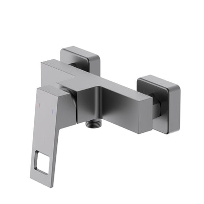 Aquavit Hollow brushed gunmetal solid brass wall-mounted shower mixer AT062100
