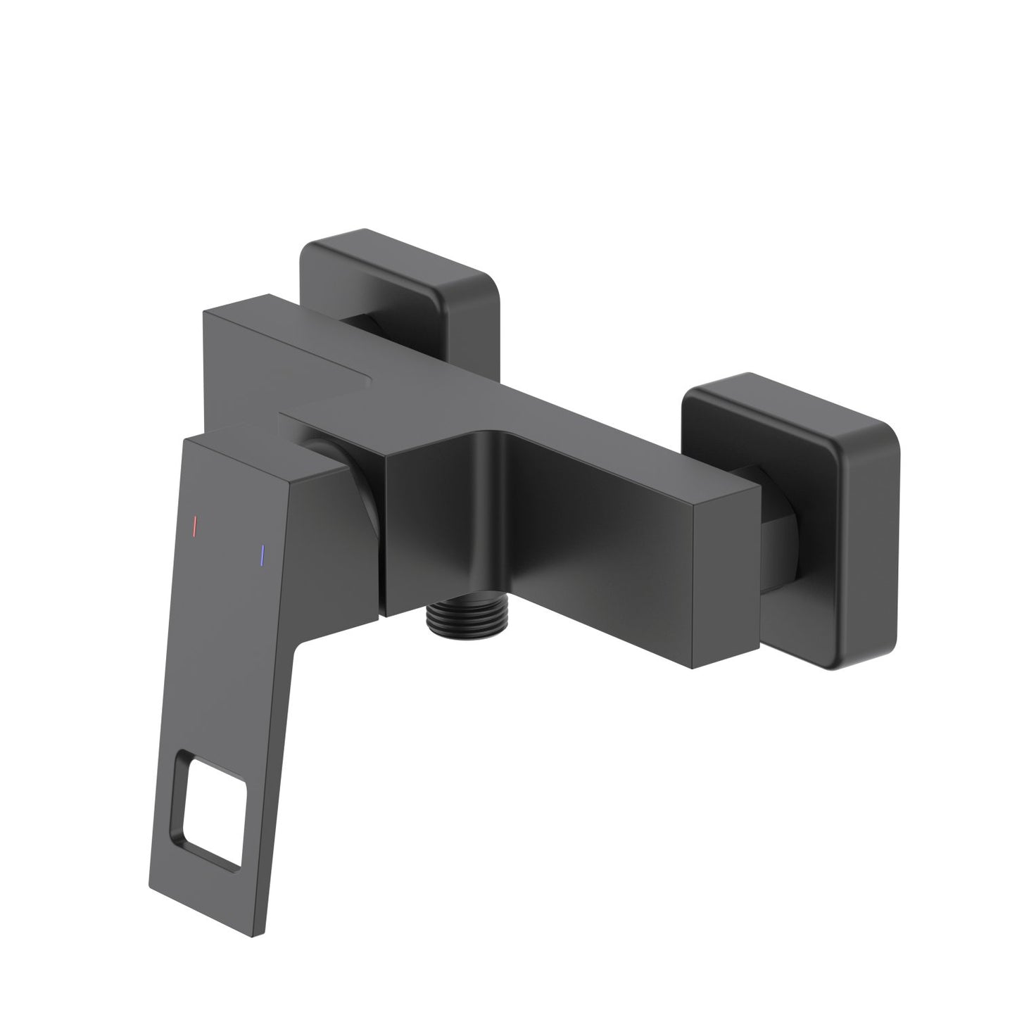 Aquavit Hollow matte black solid brass wall-mounted shower mixer AT062100