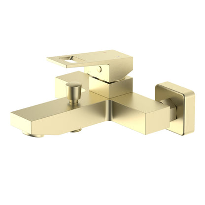 Aquavit Hollow brushed gold solid brass wall-mounted bath shower mixer AT062200