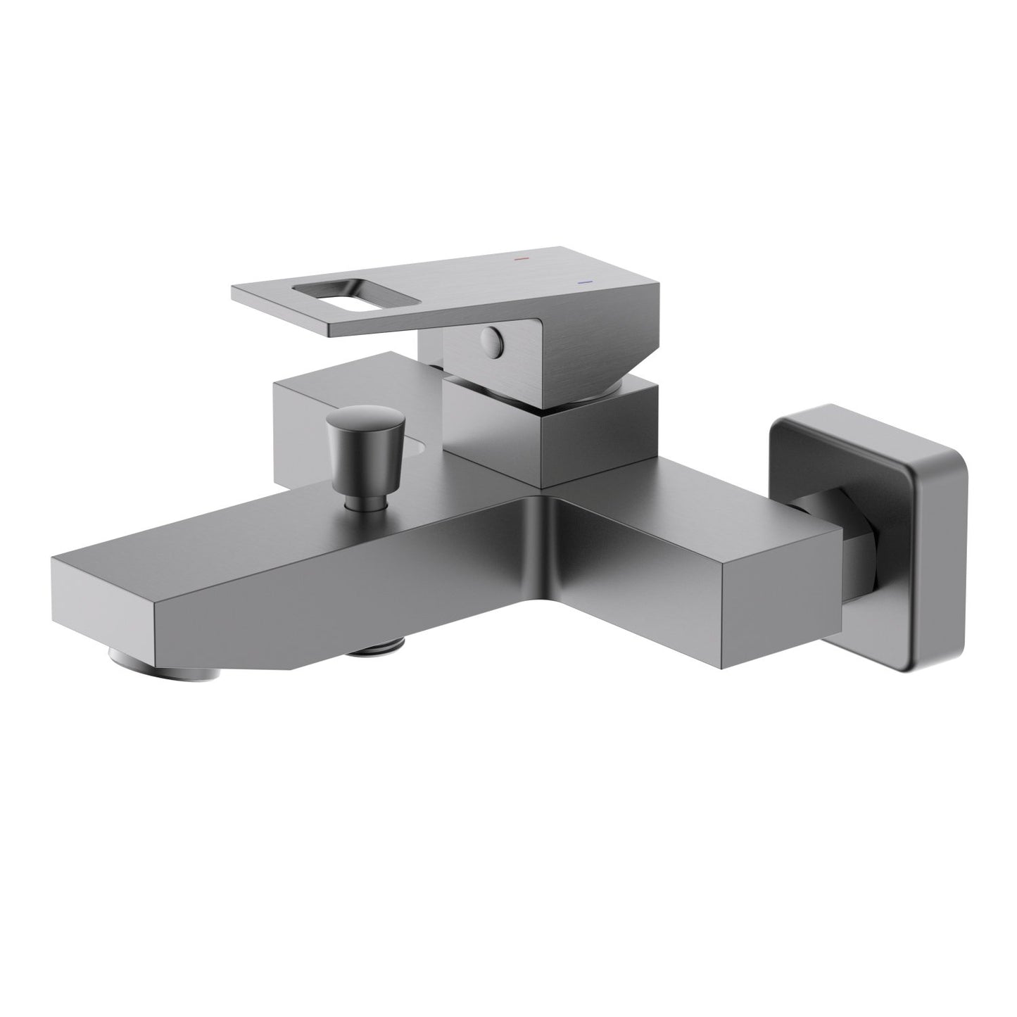 Aquavit Hollow brushed gunmetal solid brass wall-mounted bath shower mixer AT062200